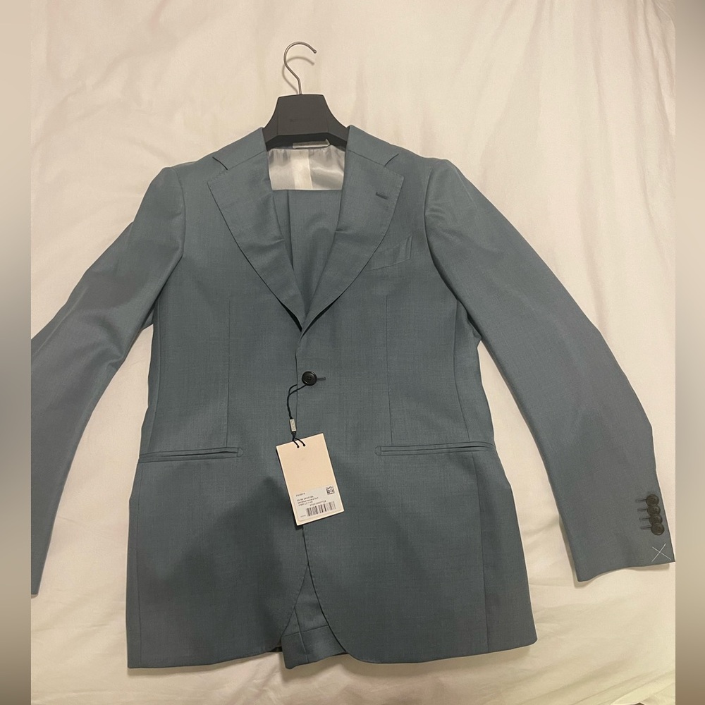 Suit Supply New with Tags 38L Mid Blue Havana Suit